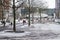 Rotterdam square in winter