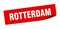 Rotterdam sticker. Rotterdam square peeler sign.