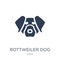 Rottweiler dog icon. Trendy flat vector Rottweiler dog icon on w