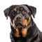 Rottweiler with a serious expression