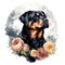 Rottweiler Watercolor Generative Ai