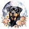 Rottweiler Watercolor Generative Ai