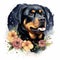 Rottweiler Watercolor Generative Ai