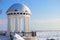 Rotunda on river Volga quay in Yaroslavl