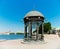 Rotunda on the shore of the pond in Ekaterinburg,