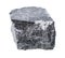 rough andesite rock cutout on white