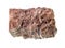 Rough bauxite ore cutout on white