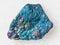 rough blue Chalcopyrite stone on white