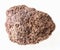 rough brown pumice stone on white