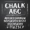 Rough chalk latin alphabet