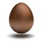 Rough Chocolate egg isolated