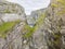 Rough cliff line at Mizen head lighthouse