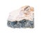 rough corundum rock cutout on white