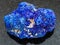 rough crystalline Azurite stone on dark