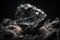 Rough diamond cut in a coal mine. AI