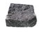 Rough gabbro rock cutout on white