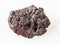 Rough Goethite stone brown iron on white