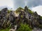 Rough Gray Stone Of Mountains of the lower Himalayan region of Uttarakhand India. Shivalik Mountains. Geology And Mountaineering