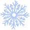 Rough hand-drawn brush single snowflake