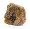 rough limonite ( bog iron ore) stone on white