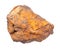 rough Limonite ( brown iron ore) rock isolated