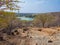 Rough offroad track with large ruts along Kunene River between Kunene River Lodge and Epupa Falls, Namibia, Africa