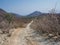 Rough offroad track with large ruts along Kunene River between Kunene River Lodge and Epupa Falls, Namibia, Africa