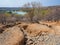 Rough offroad track with large ruts along Kunene River between Kunene River Lodge and Epupa Falls, Namibia, Africa