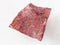 rough red jasper stone on white