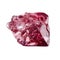 rough red spinel crystal isolated on white