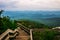 Rough ridge overlook viewing area off blue ridge parkway scenery