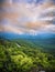 Rough ridge overlook viewing area off blue ridge parkway scenery