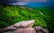 Rough ridge overlook viewing area off blue ridge parkway scenery