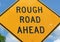 Rough road ahead sign