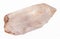 rough rose quartz crystal on white