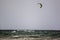 Rough sea with windsurfist, Italy, second