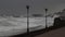 Rough seas at Bridlington, UK.