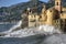 Rough seas in Camogli