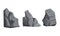 Rough Stones and Heavy Uneven Boulder Vector Set