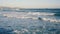 Rough waves and blue sky. Waves of a beach on the east Sea of Korea.