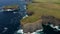 Rough waves crashing to coast and splashing into height. Natural scenic panorama. Kilkee Cliff Walk, Ireland