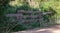 Rough wooden fence erected in the forest