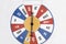 Roulette fortune spinning wheel flat icon casino money games or board game - bankrupt or lucky element. Fortune, wheel