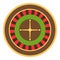 Roulette icon, flat style