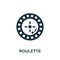 Roulette icon. Simple element from casino collection. Creative Roulette icon for web design, templates, infographics and more