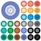 Roulette wheel round flat multi colored icons