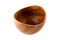 Round acacia wood bowl