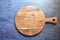 Round acacia wood chopping board