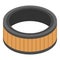 Round air filter icon, isometric style