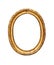 Round antique gold picture frame.